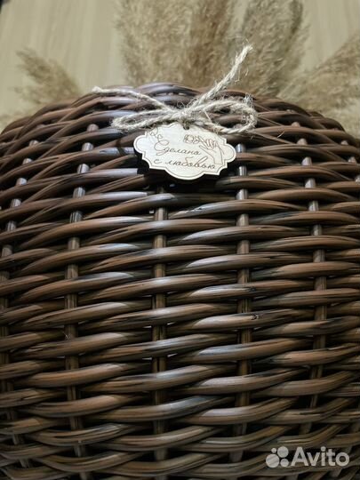 Кашпо из ротанга