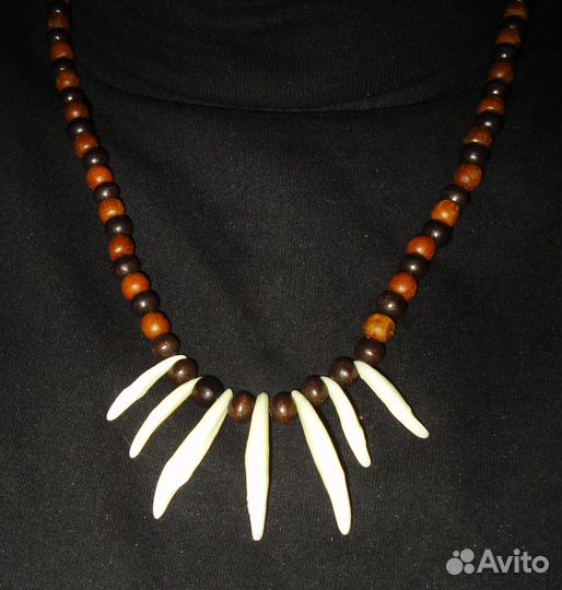 Этническое Ожерелье с Клыками Волка