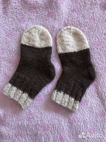 Шерстяные носки детские (hand made)
