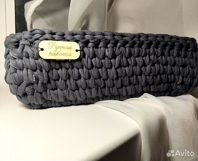 Корзинка из трикотажной пряжи