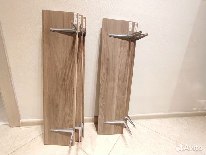 Полка IKEA todalen с кронштейнами коричневая 5 шт