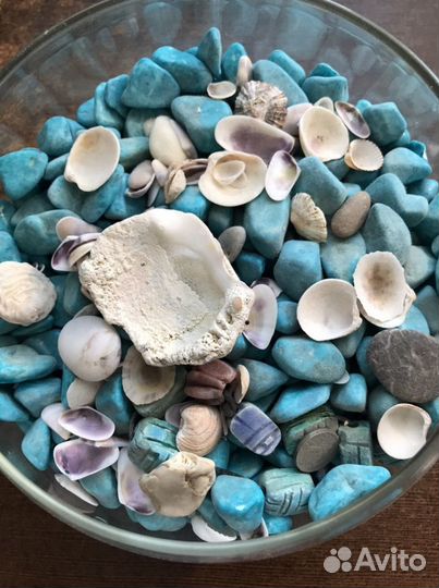 Стеклянная ваза+камни. Для флористов