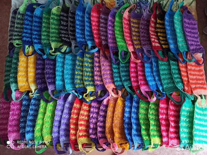 Мочалки ручной вязки