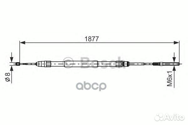 1 987 477 694 трос ручника п BMW E39 all 96 1