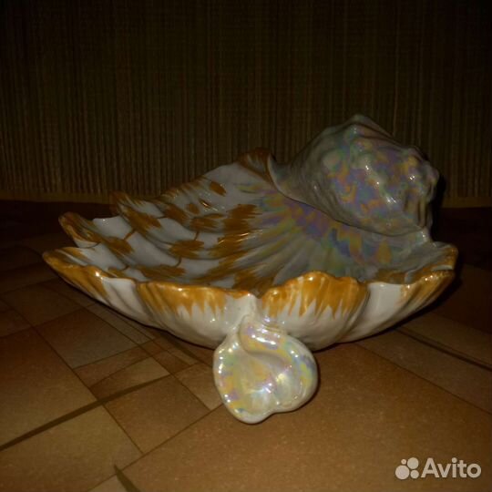 Ваза-конфетница ракушка СССР