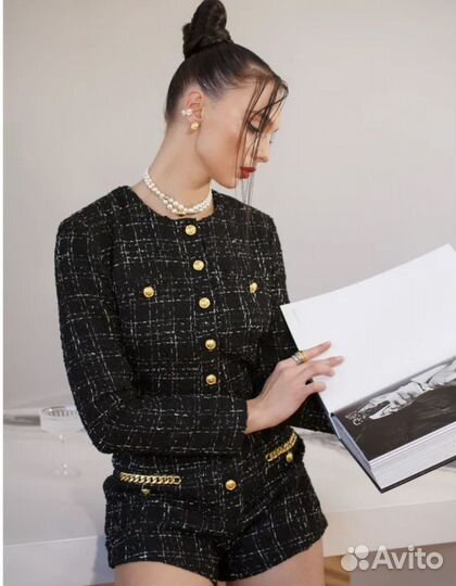 Твидовый комбинезон lime L