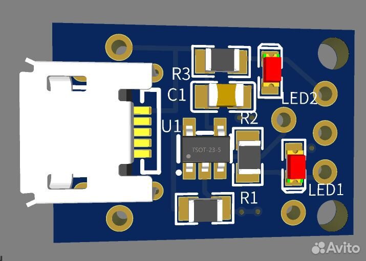 Плата зарядки для Li-Ion аккумуляторов на LTC4054E