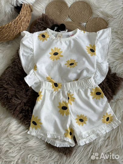 Летний костюм подсолнух для девочки