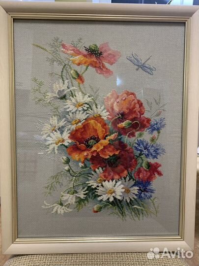 Картина крестиком ручная работа