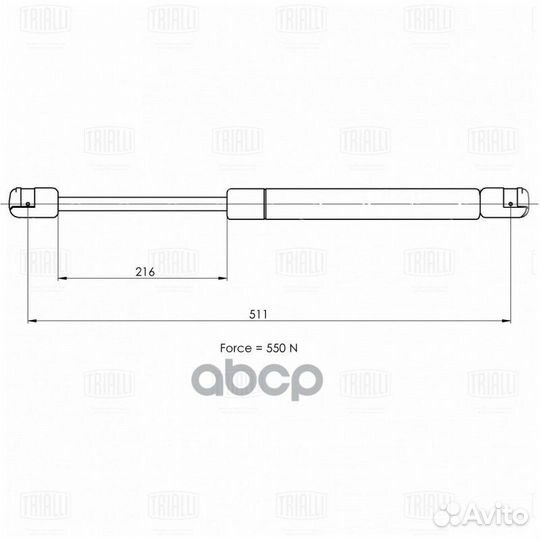 Амортизатор кр. багажника ford focus I (98) ун