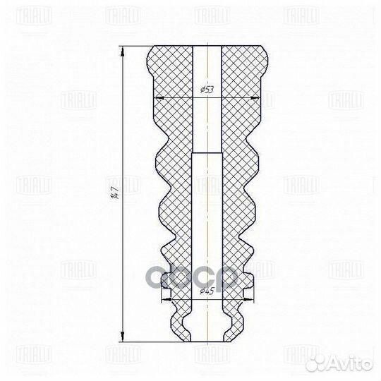 Буфер (отбойник) для а/м VW Polo Sedan (RUS) (1