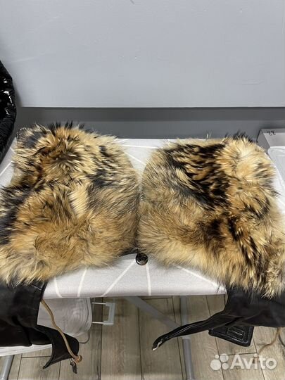 Воротник/капюшон енот натуральный