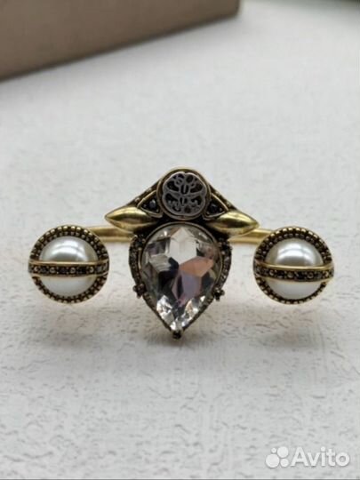 Кольцо на два пальца Alexander McQueen