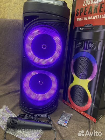 Блютуз колонка новая с караоке микрофоном 55 см