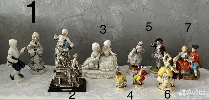 Парные статуэтки фарфор старая европа