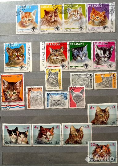 Почтовые марки Кошки,Собаки