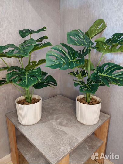 Искусственные цветы, растение Монстера