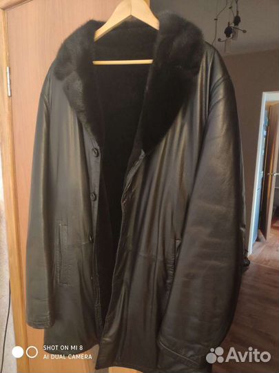 Кожаная куртка зима мужская