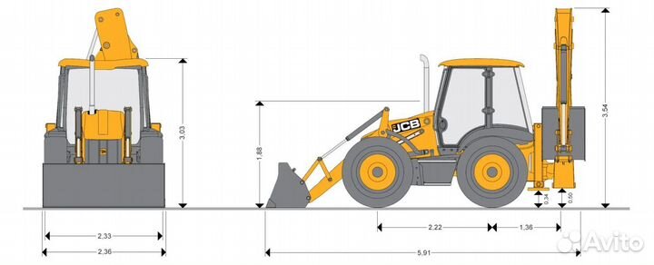 Услуги Экскаватор погрузчик jcb 3cx super