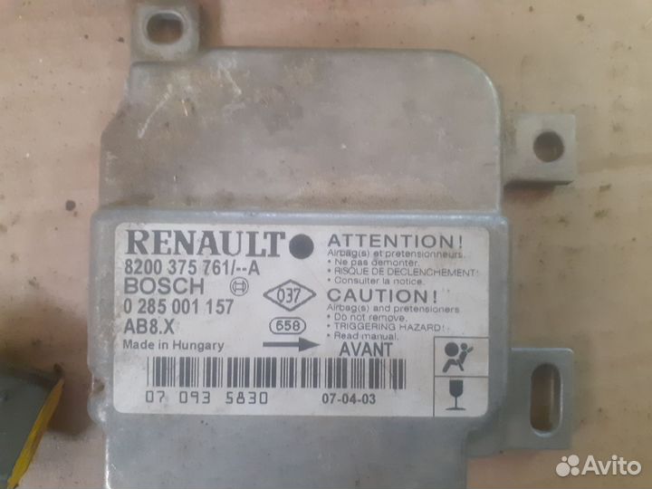 Эбу комплект renault symbol блок управления