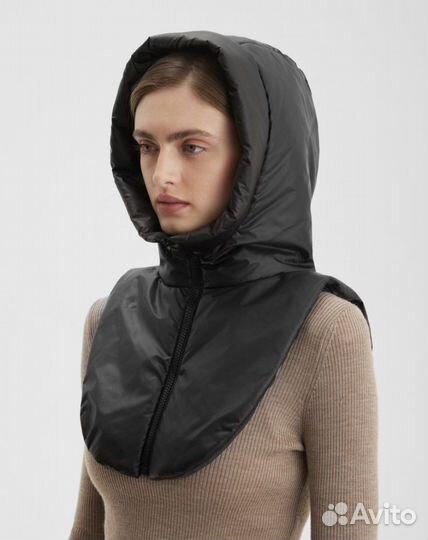 Капор женский, капюшон съемный, манишка