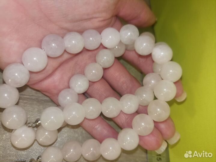 Бусы ожерелье колье розовый кварц СССР