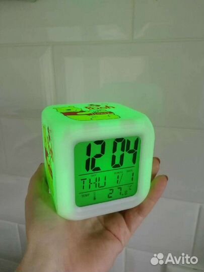 Часы будильник Винни пух меняющие цвет