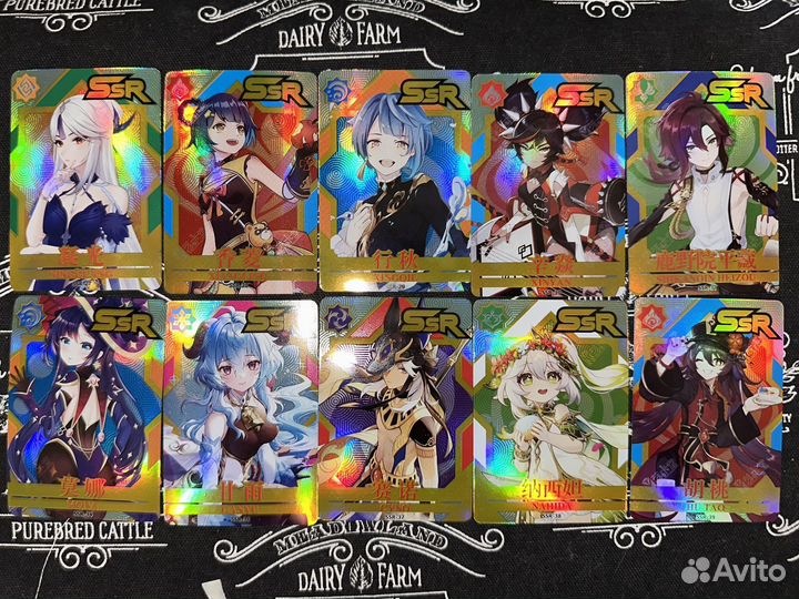 Коллекционные карточки геншин SSR