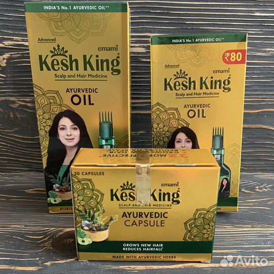 Набор для роста волос Kesh King Emami и крем Gulab