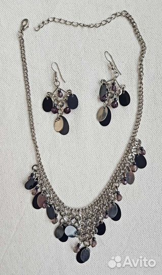Комплект ожерелье+ сережки