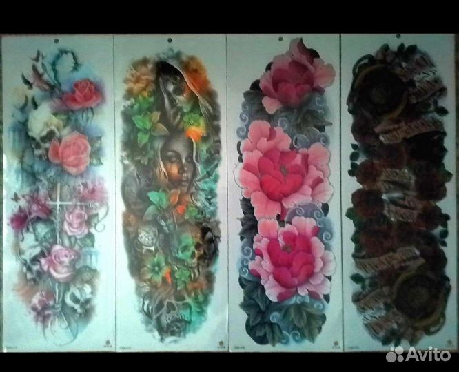 Наклейка флеш тату переводные рукава