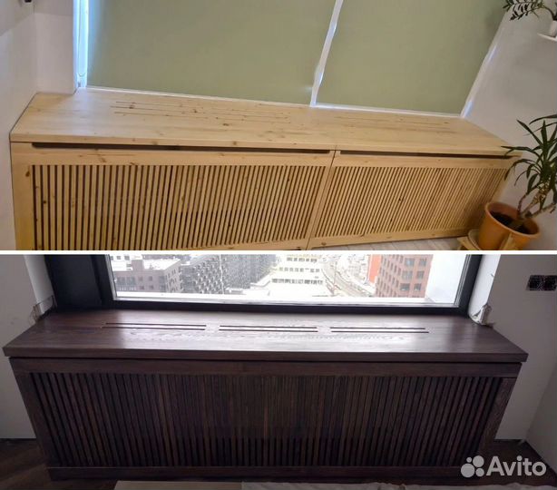 Деревянный подоконник из дуба на заказ