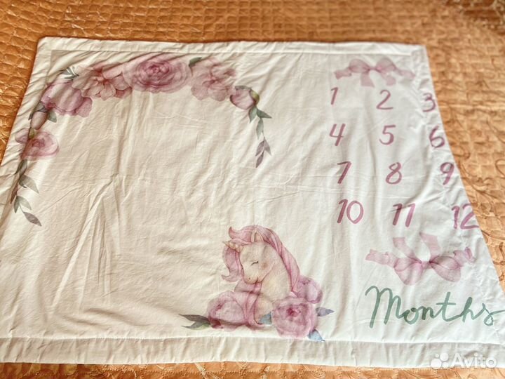 Одеяло плед детский для фотосессии 110*86 см