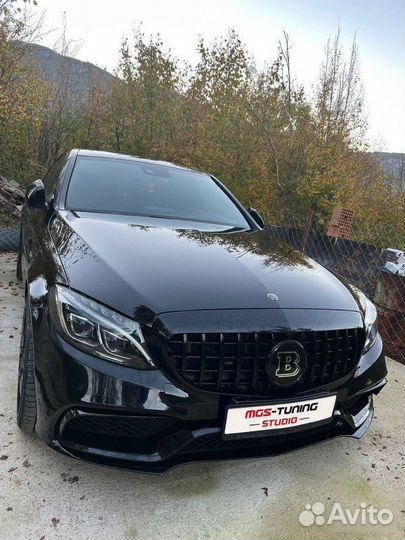 Бампер C63 + решетка GT Black Mercedes C-class 205