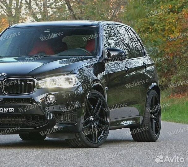 Крышки зеркал BMW X5M F15 черные глянец