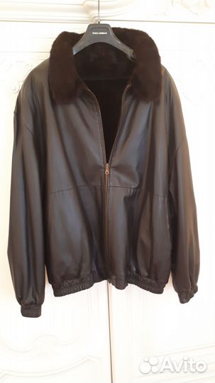 Куртка кожаная- норковая мужская двухсторонняя