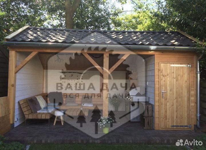 Беседка садовая шатер лофт