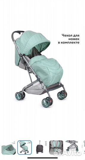 Прогулочная коляска новая Babyton Click Green