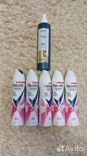 Rexona дезодорант и ollin крем-спрей