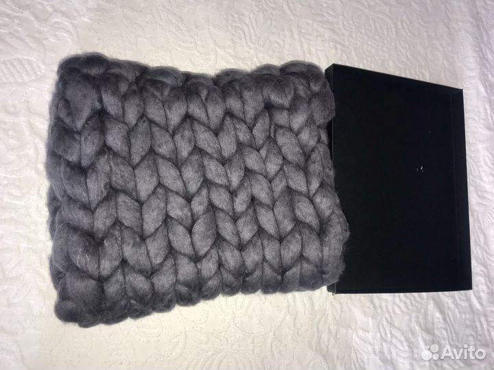 Шарф-снуд или муфта Bambeany серая