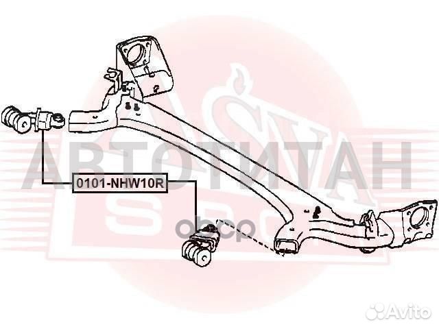 Сайлентблок рычага подвески зад прав/лев toyota/ p