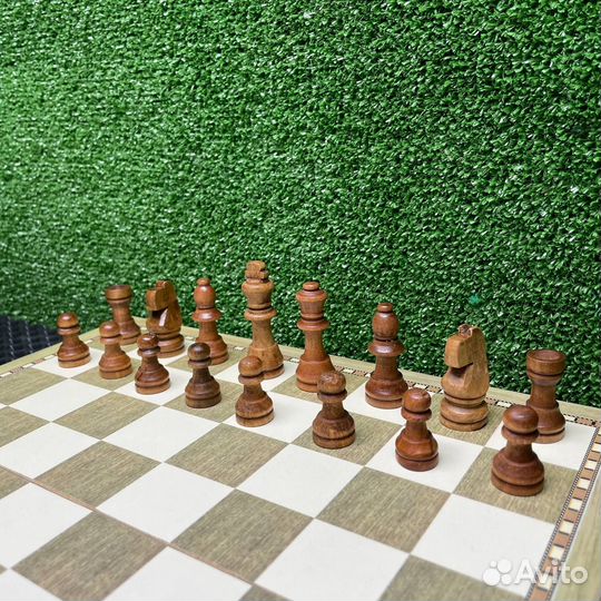 Настольная игра 3 в 1 шахматы шашки нарды
