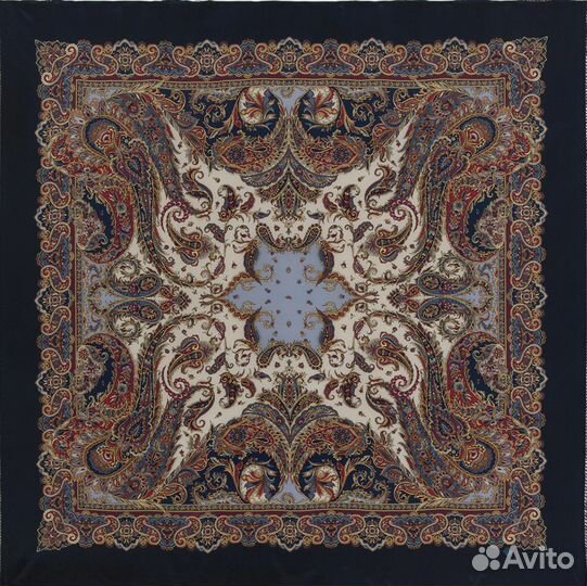 Павловопосадский платок, шаль, шёлк