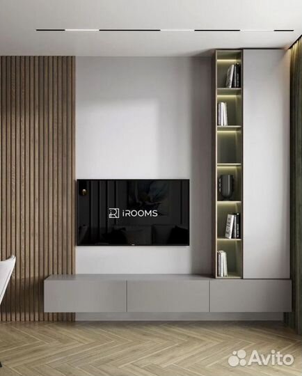 TV зона со шкафами на заказ