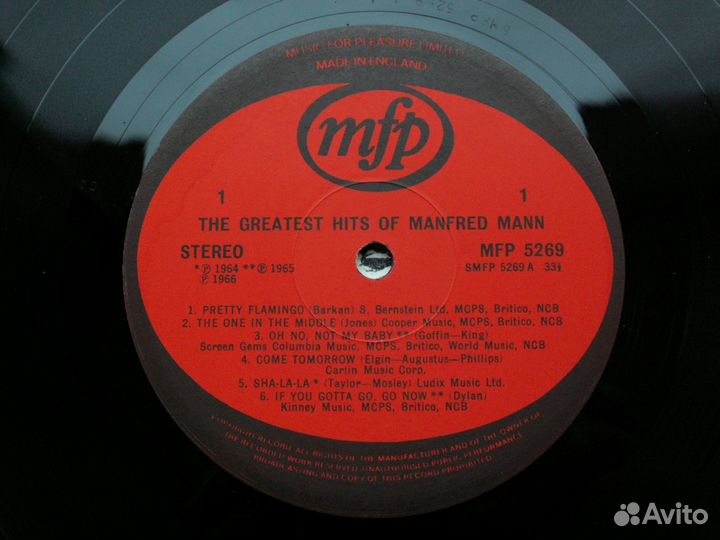 Manfred Mann-Greatest Hits 1st Press UK LP 1964