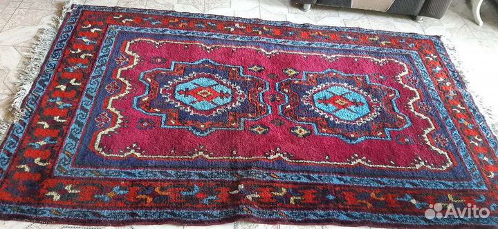 Ковер ручной работы. Лет 50. Чистая шерст