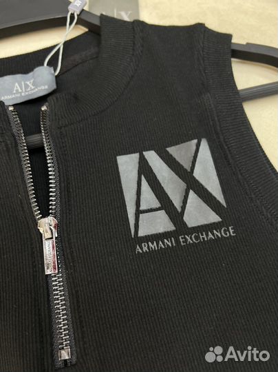 Armani exchange майка черная