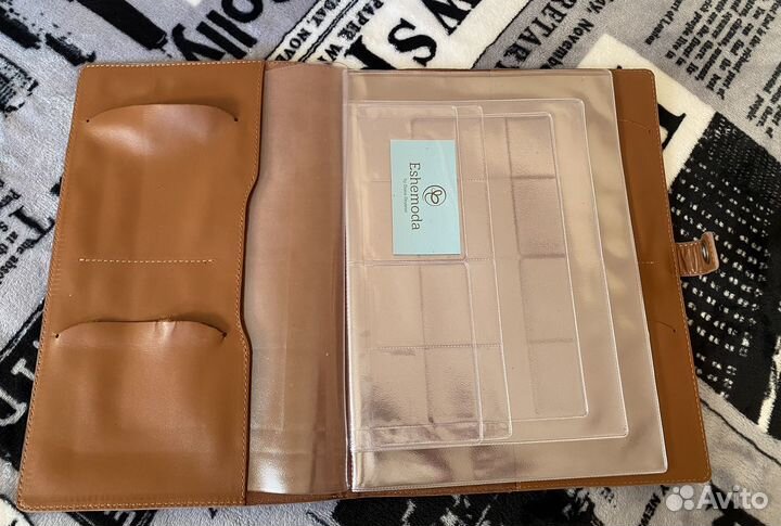Папка для документов А4,Eshemoda Натуральная кожа