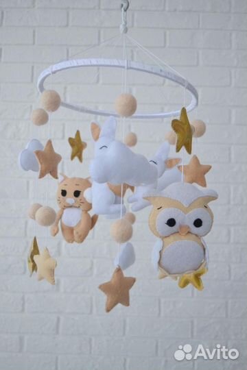 Детский мобиль из фетра