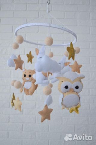 Детский мобиль из фетра